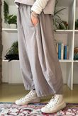 Bateau Needlecord 7/8 Barrel Culotte Pant Mocha